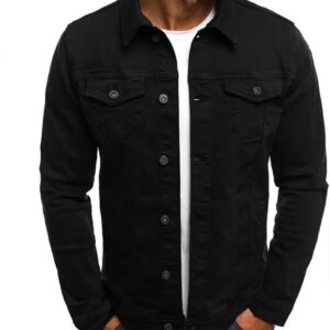 Men's Casual Classic Denim Jacket Slim Fit Fashion Jean Coat
