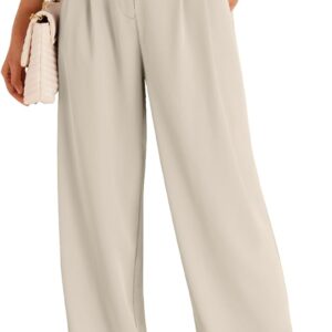 Wide Leg Dress Pants Women's High Waisted Dressy Trousers