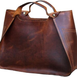 Genuine Full Grain Leather Shoulder Tote Bag for Women