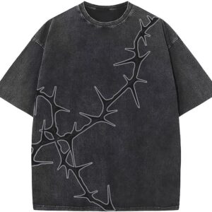 Y2K Graphic T-Shirts Vintage Oversized Tees Streetwear Casual Acid Washed Tops for Men Women