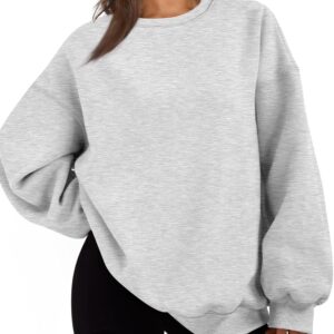 Womens Oversized Sweatshirts Hoodies Fleece Crewneck Sweaters Casual Tops Comfy Fall Fashion Outfits Winter Clothes 2025