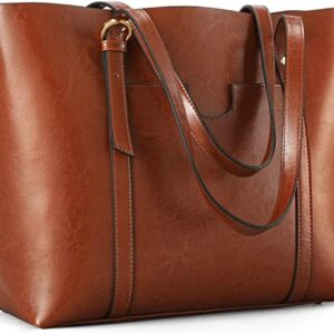 Genuine Leather Women Tote Bag Soft Handbags Vintage Shoulder Purses Fashion Top Handle Bag Large Capacity