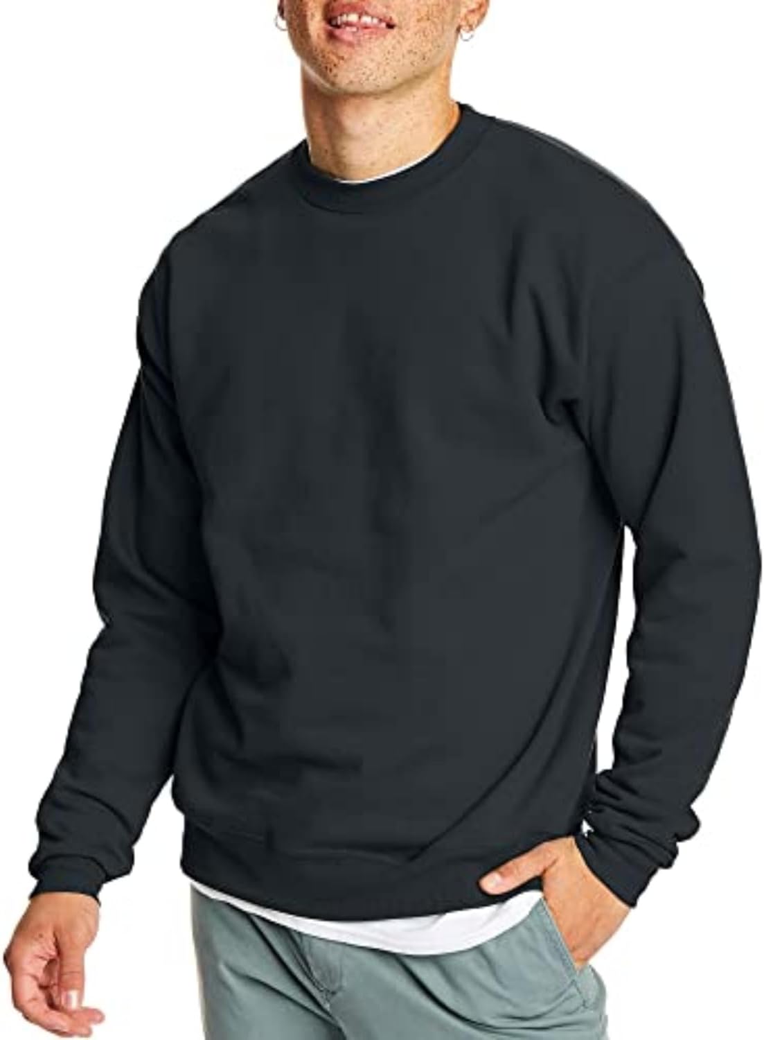 Men's Fleece, Pullover Crewneck Sweatshirt, 1 or 2 Pack
