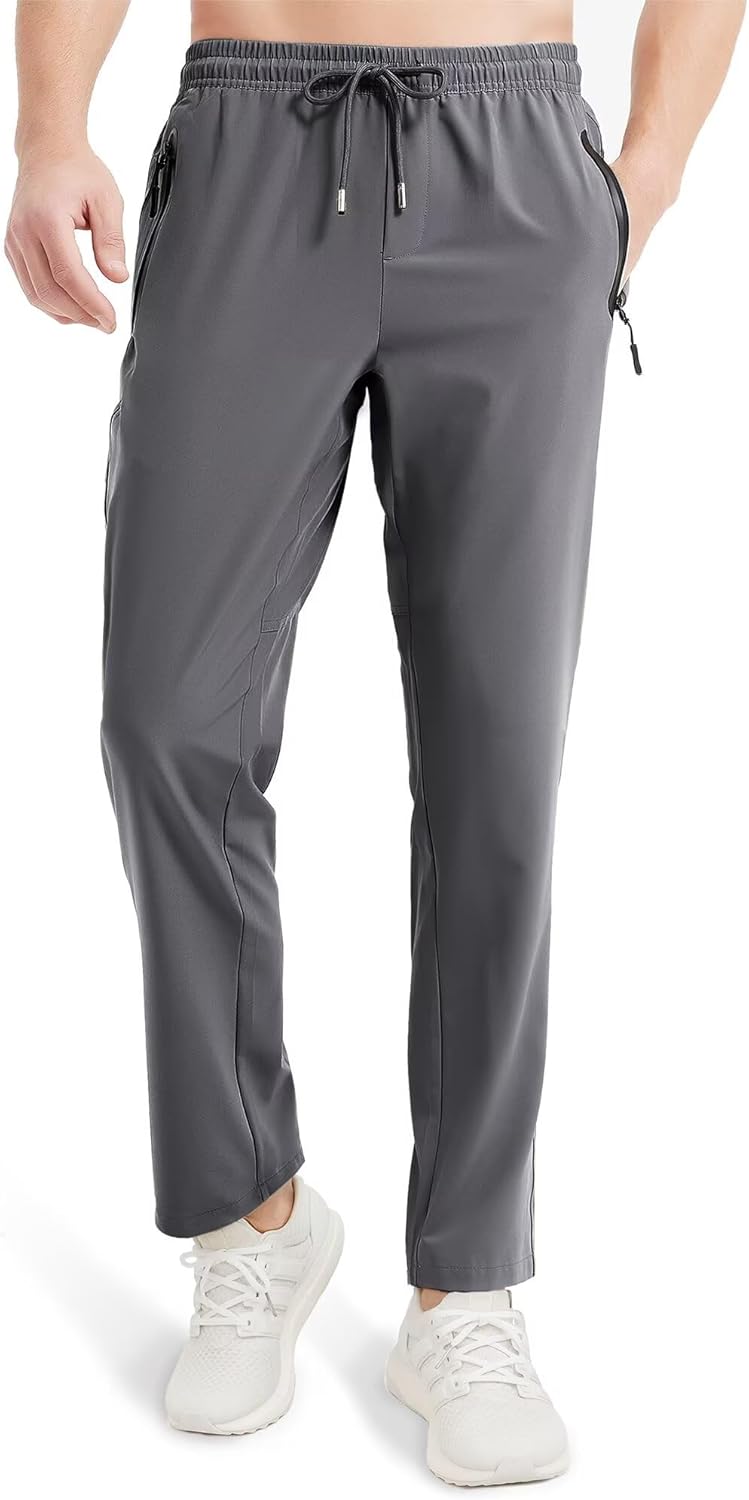 Men's Joggers Lightweight Quick Dry Casual Athletic Hiking Pants Sweatpants with Pockets Elastic Waist - Image 2