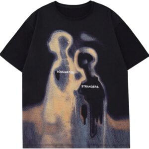 men Oversized Graphic Tees Crew Neck Short Sleeve Vintage Streetwear T Shirt Tops