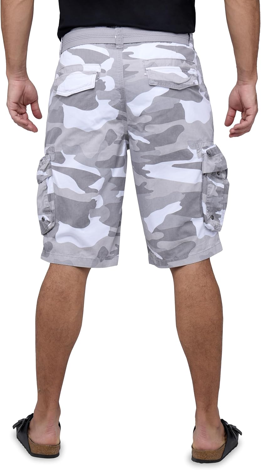 men Belted s, Relaxed Fit Casual Knee Length s for Men (Big and Tall Shorts for Men) - Image 2