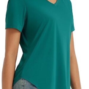 Women's Short Sleeve Shirts UPF 50+ Sun Shirt V Neck UV Workout Moisture Wicking Quick Dry T-Shirts