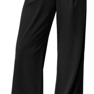 Wide Leg Stretchy Work Pants Slacks for Women Business Casual Pants High Waisted Waffle 26''/28'' Dress Pants