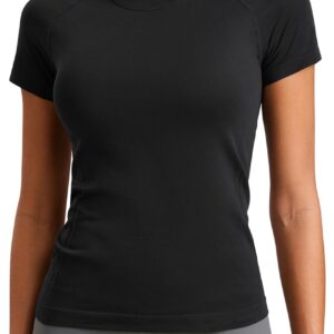 Seamless Workout Tops for Women Short Sleeve Athletic Tees Breathable Gym Running Yoga Shirts