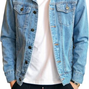 Men's Denim Jacket Slim Fit Trucker Coat