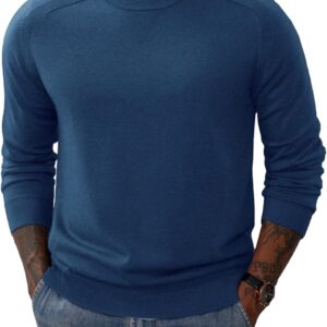 Men's Crewneck Sweaters Casual Crew Neck Sweatshirt Wool Blend Knit Pullovers