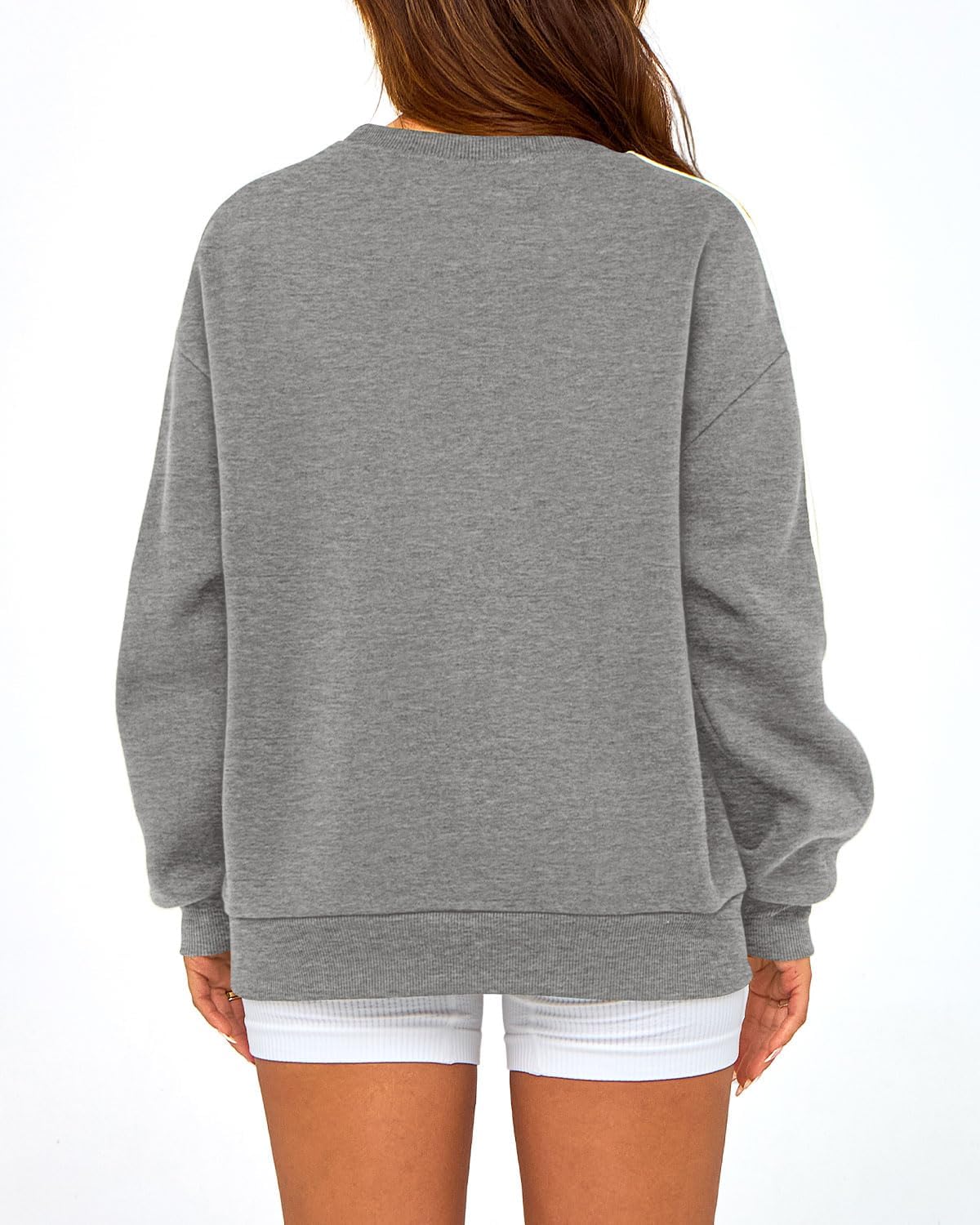 Womens Oversized Sweatshirts 2024 Casual Fall Crew Neck Color Block Long Sleeve Loose Pullover Top Y2K Clothes - Image 2