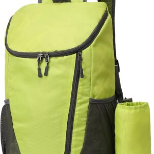 Hiking Backpack, Waterproof and Wear-resistant Lightweight Backpack Packable,Outdoor Travel Camping Daypack Foldable-GREEN