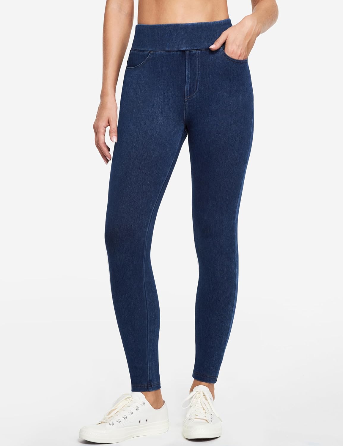 Jeggings for Women Tummy Control Pull on Stretchy Jeans High Waisted Skinny Jean Leggings with Pockets Trendy Casual - Image 2