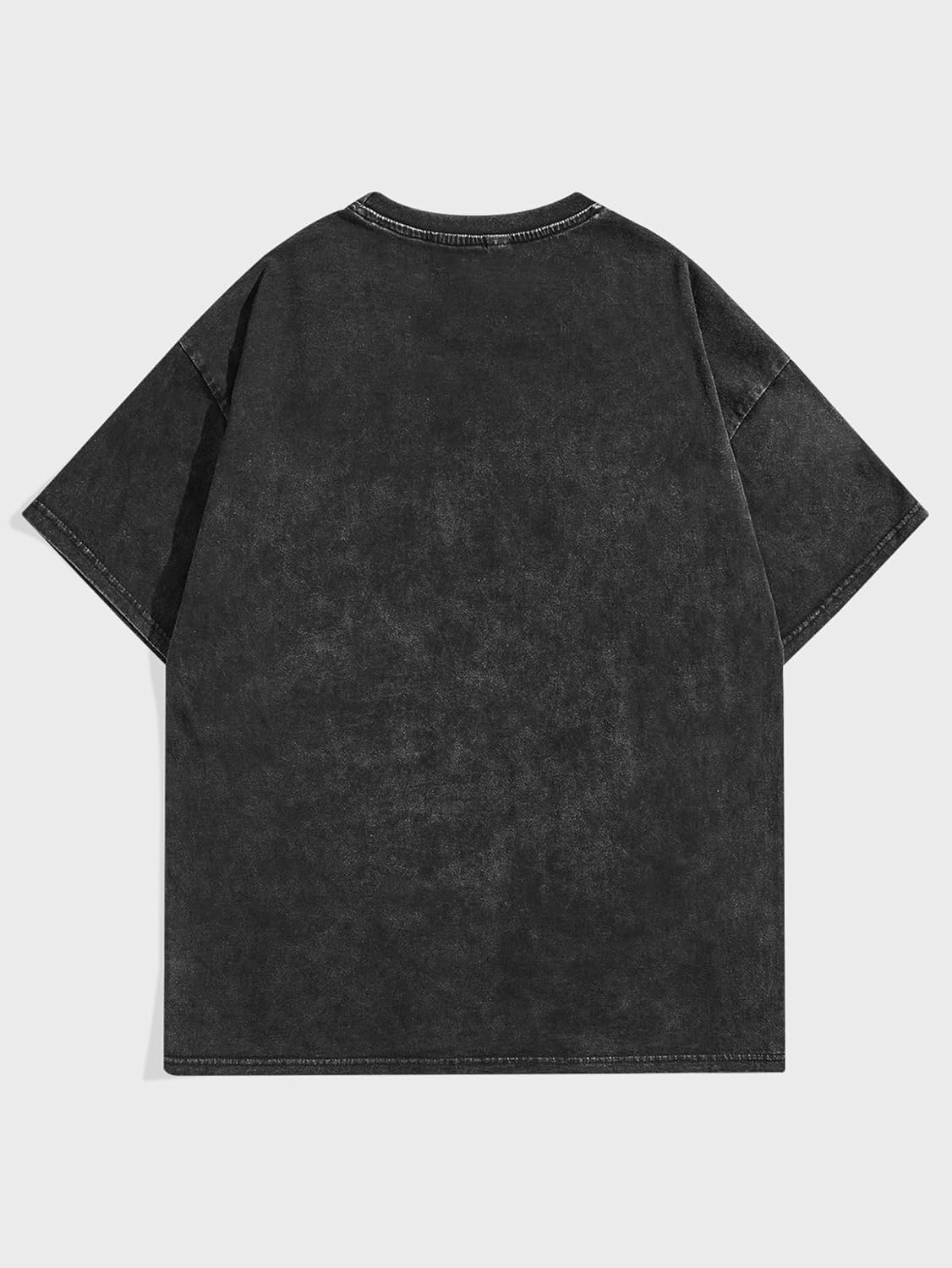 men Letter Graphic Drop Shoulder T Shirts Casual Round Neck Tee Top - Image 2