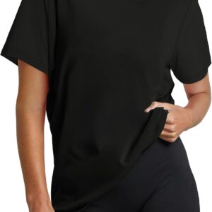 Workout Tops for Women UPF 50+ Breathable Quick Dry Loose Fit T Shirt Outdoor Yoga Running Hiking Gym Tee Top