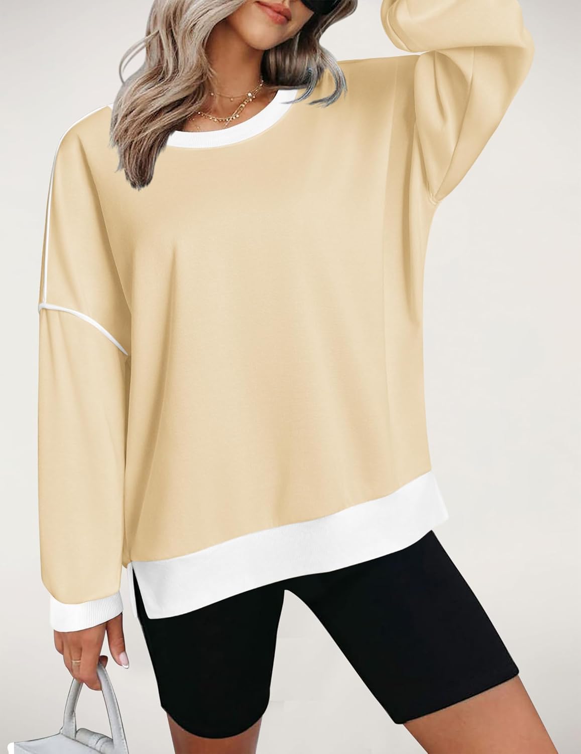 Women Crewneck Sweatshirts Pullover Tops Long Sleeve Shirts Loose Fit Tops Casual Fall Outfits Y2K Clothes 2024 - Image 2