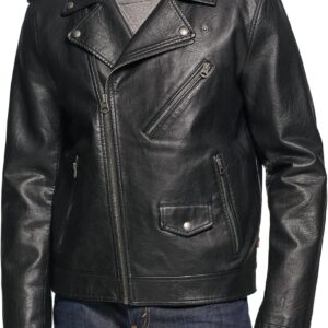 Men's Faux Leather Motorcycle Jacket