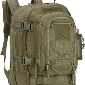 Large Tactical Backpack for Men Military Backpack with  System for Travel, Work,Camping,Hunting,Hiking,Sports (GREEN)