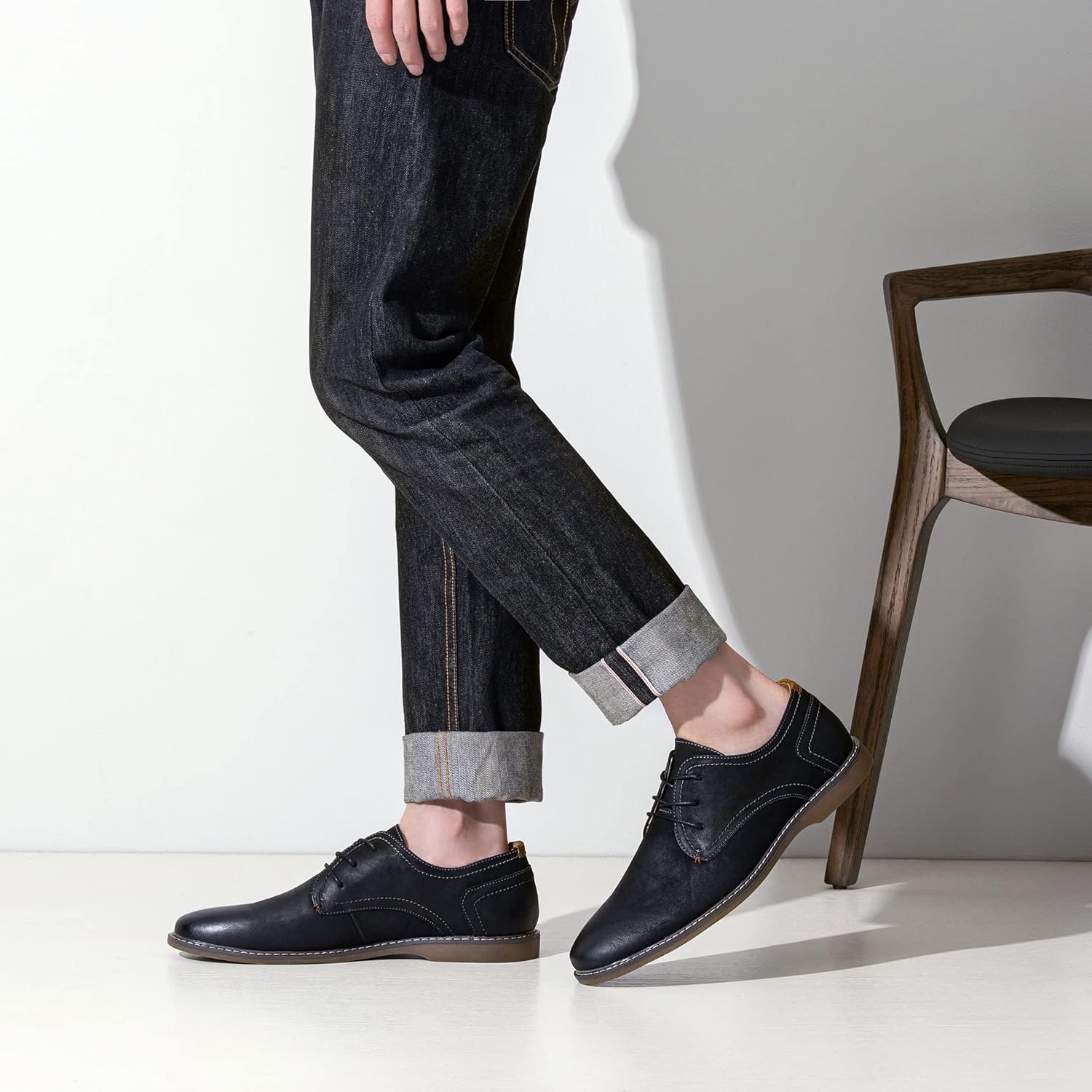 men Casual Dress Shoes Suede Business Classic Dress Shoes for Men - Image 2