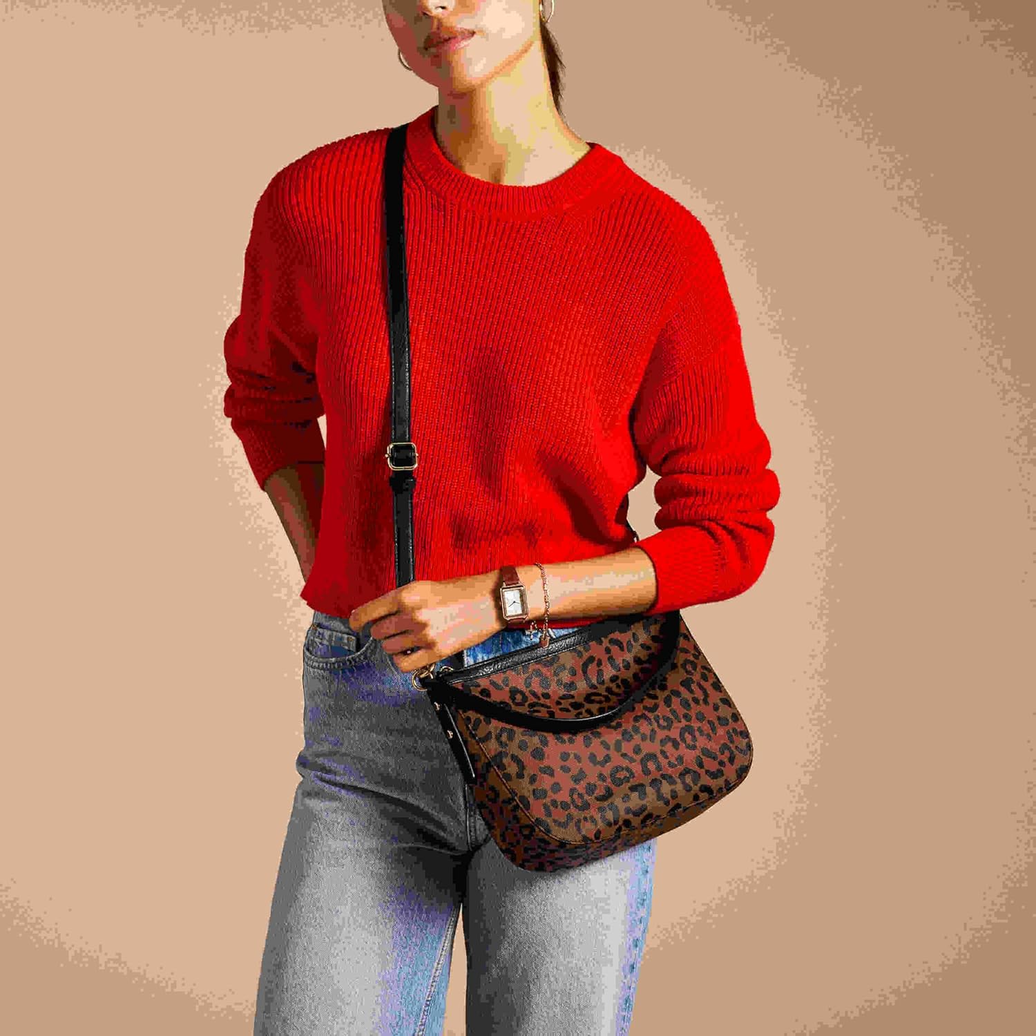 Women Leather Crossbody Purse Handbag for Women - Image 2