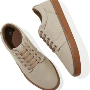 men White Casual Shoes   Sneakers for Men Low Top Lace Up Canvas Shoes