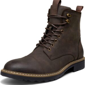 Mens Boots Motorcycle Casual Boots for Men Zipper Fashion Boots Mens