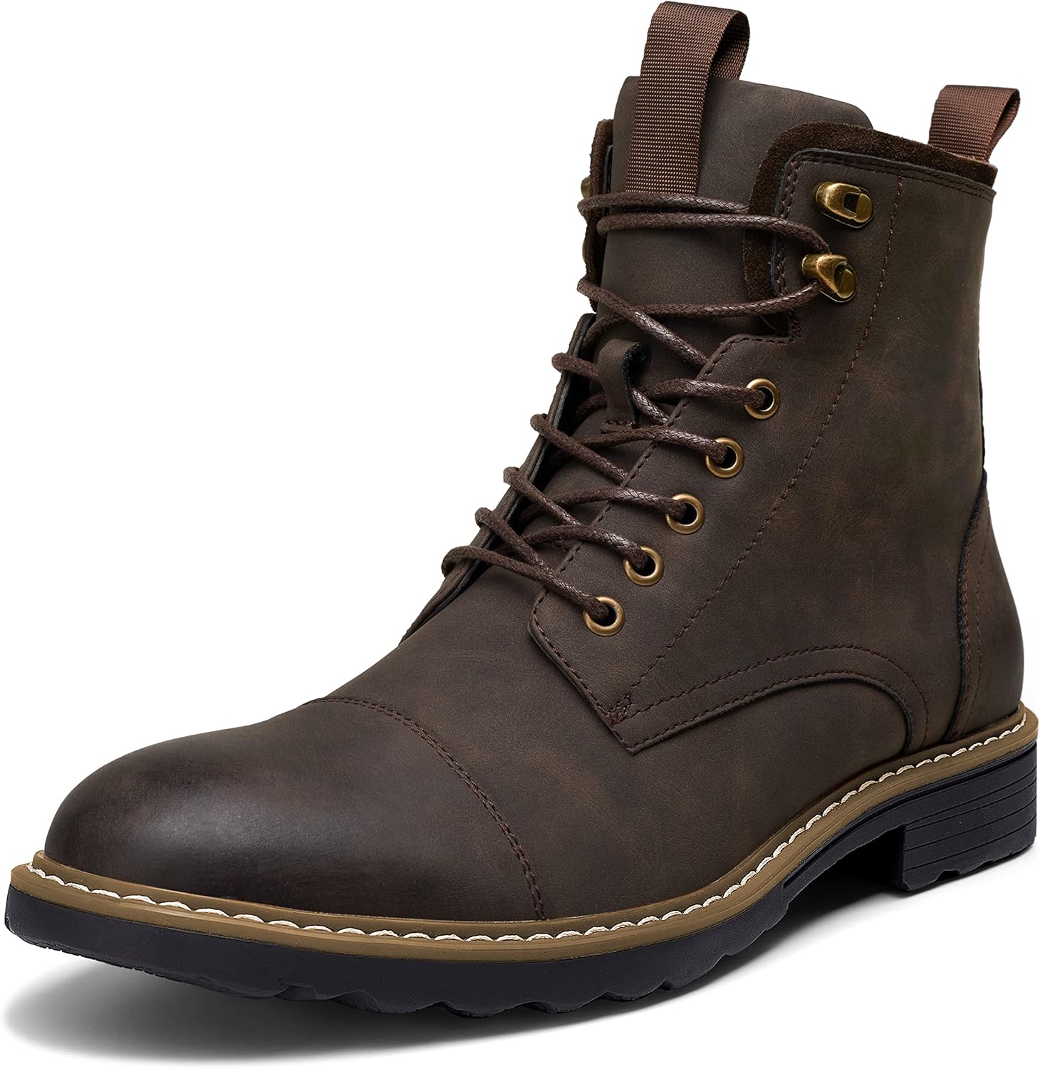Mens Boots Motorcycle Casual Boots for Men Zipper Fashion Boots Mens