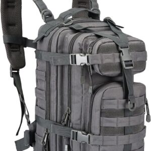 Small Military Tactical Backpack 30L Assault Backpack Tactical Bag for Outdoor,Hiking, Camping Travel (Grey)