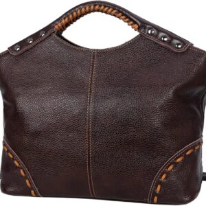 Leather Satchel Bags for Women Designer Crossbody Bag Tote Purses with Compartments Women’s Top Handle Handbags