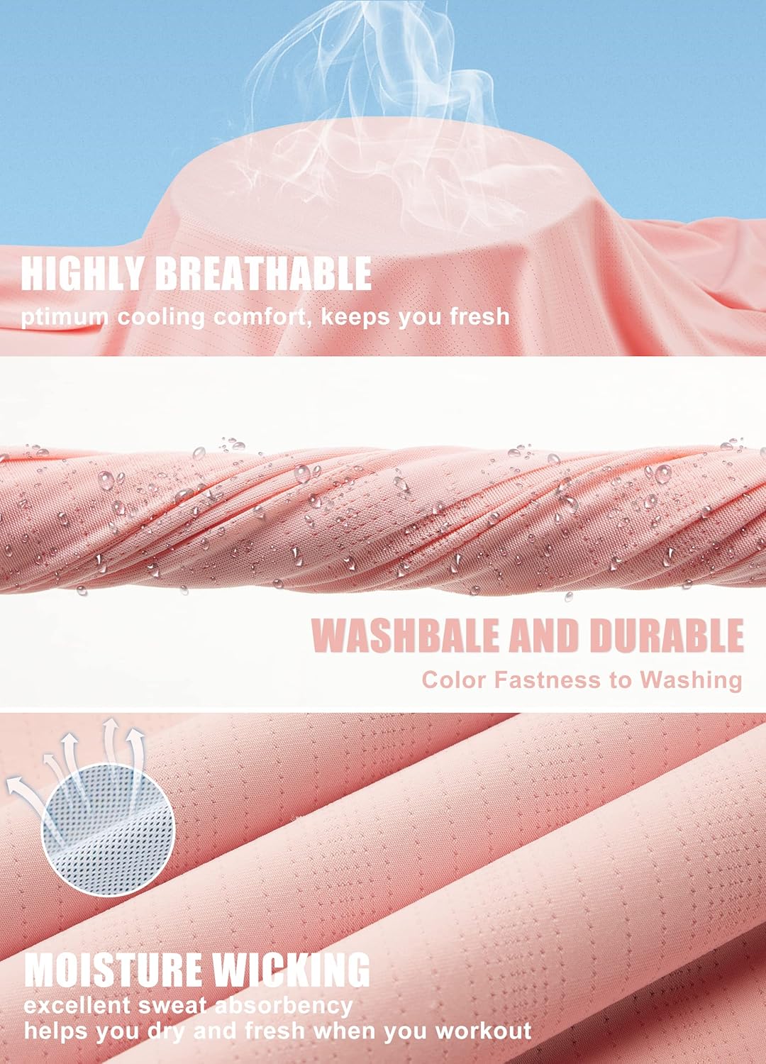 Women's Workout T Shirts Short Sleeve Gym Running Athletic Tops Quick Dry Crewneck Yoga Shirts - Image 2