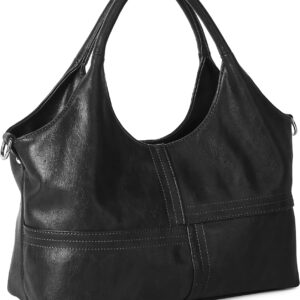 Vegan Leather Purses for Women with Detachable Satchel Strap, Ladies Handbags, Tote Bags with Top Handle