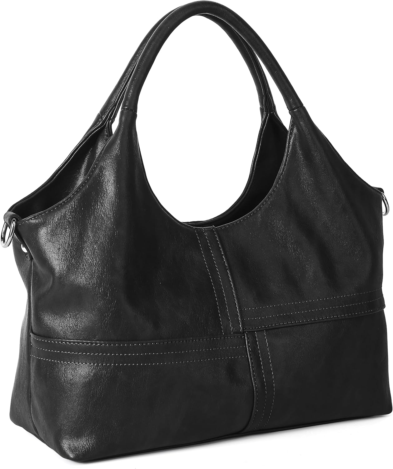 Vegan Leather Purses for Women with Detachable Satchel Strap, Ladies Handbags, Tote Bags with Top Handle