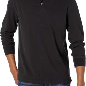 men Long  Polo Shirt with Collar, Regular-Fit Pique