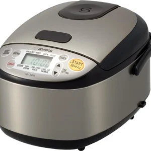 Zojirushi Rice Cooker & Warmer, 3-Cups, Stainless Black