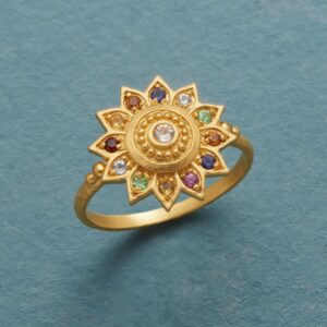Vibrant Lotus Ring