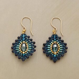 Blue Plume Earrings