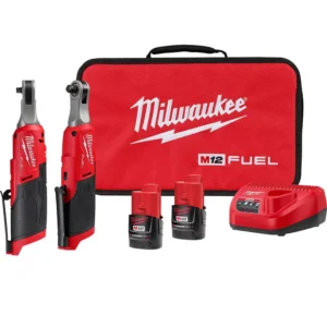 Milwaukee M12 FUEL 12V Li-Ion Brushless Cordless High Speed 3/8 in. Ratchet and M12 FUEL High Speed 1/4 in. Ratchet Combo Kit