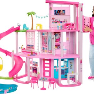 Barbie Dreamhouse 2023 3-Story Dollhouse Toy with 75+ Pieces of Furniture and Accessories, Ages 3+ (Mattel HMX10)