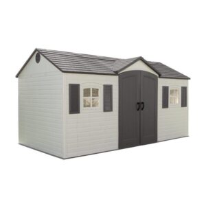 Side Entry 15 ft. W x 8 ft. D Plastic Storage Shed
