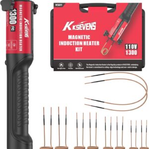 Induction Heater Bolt Removal,1300W 110V Hand Held Magnetic Induction Heater Tool with 10 Coils,Red