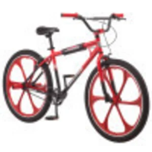26 In. Grudge Mag BMX Freestyle Bike, Single Speed, Red / Black