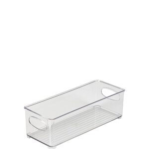 Simplify 10 x 3 Clear Narrow Vertical Stripe Organizer With Handles
