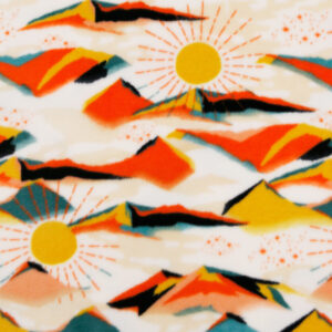 Mountains & Sunrise Anti Pill Fleece Fabric