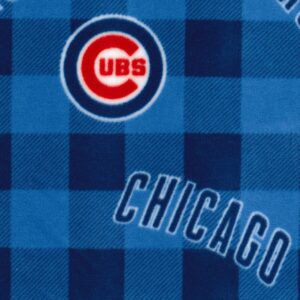 Fabric Traditions Chicago Cubs Fleece Fabric Buffalo Check
