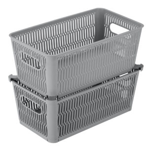 Simplify 15lbs Slide 2 Stack It Storage Baskets 2pk