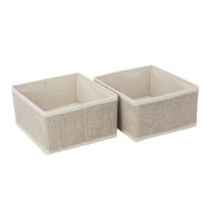 Simplify 7 Faux Jute Square Drawer Organizers 2pk