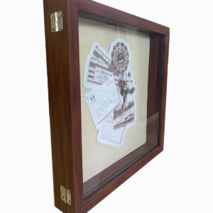 12 x 12 Cherry Front Loading Shadow Box by Place & Time