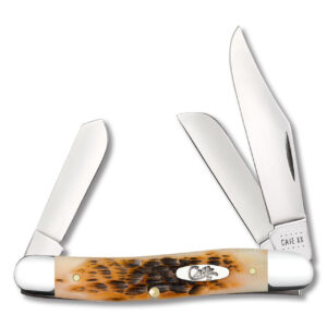Case Amber Jigged Bone Stockman Folding Knife CA6347SS