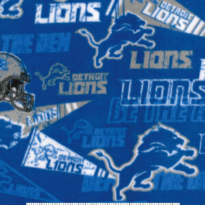 Fabric Traditions Detroit Lions Fleece Fabric Retro